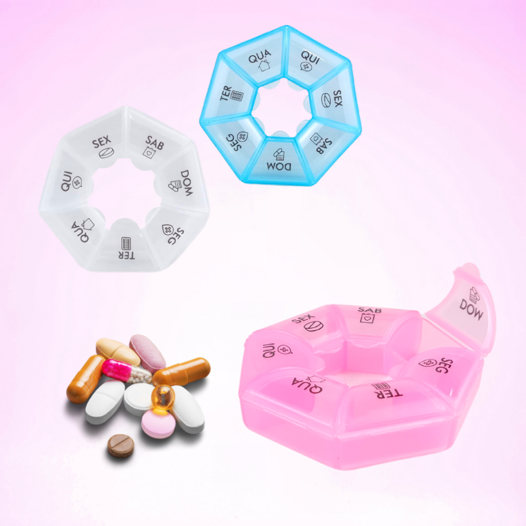 Porta Comprimido Organizador De Remédios Semanal 