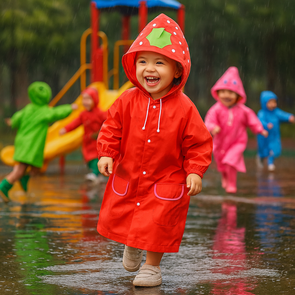 Capa de Chuva com Capuz Infantil  Impermeável Bic