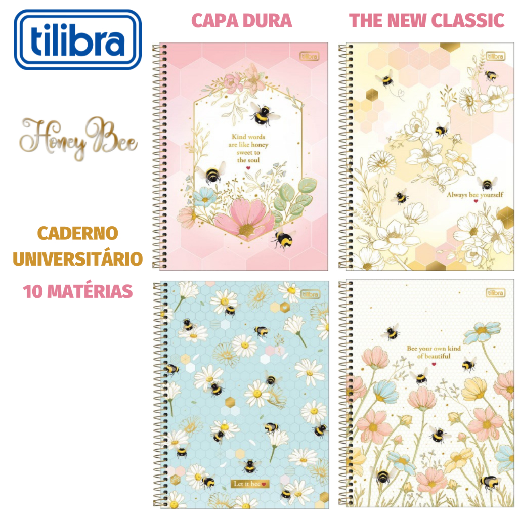 Caderno Universitário Honey Bee – 10 Matér
