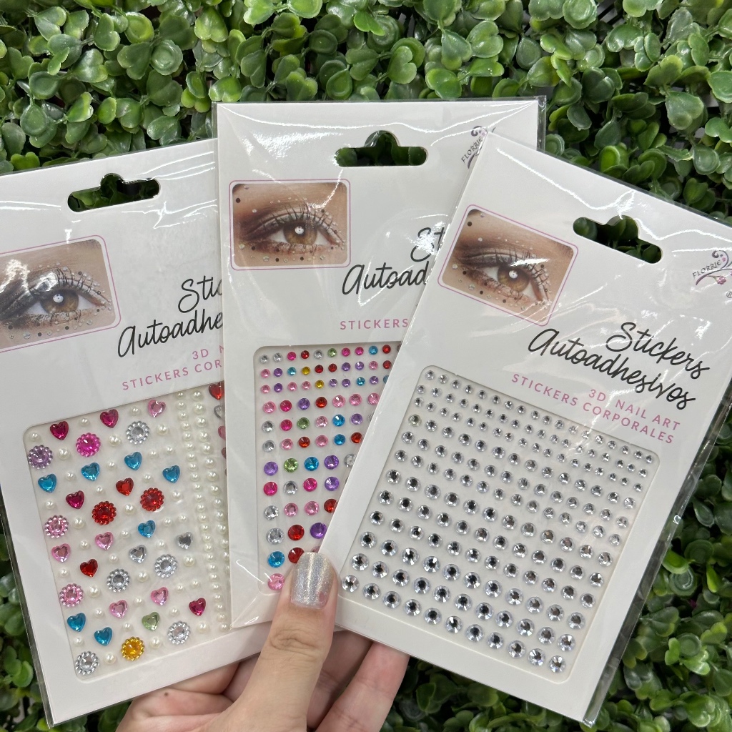 Cartelas Adesivo Strass de Rosto Maquiagem , Cabel