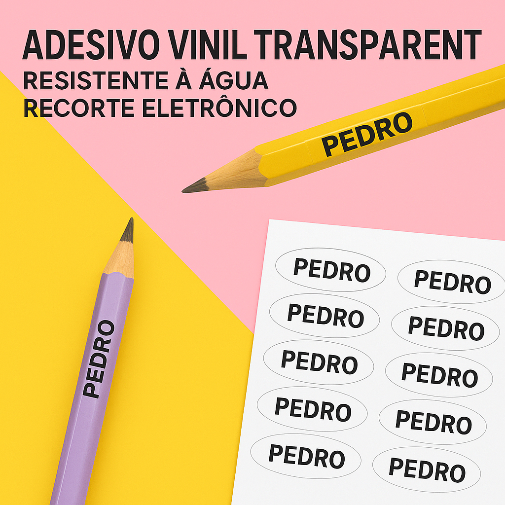 125 Etiquetas Adesivas Personalizadas para Lápis 