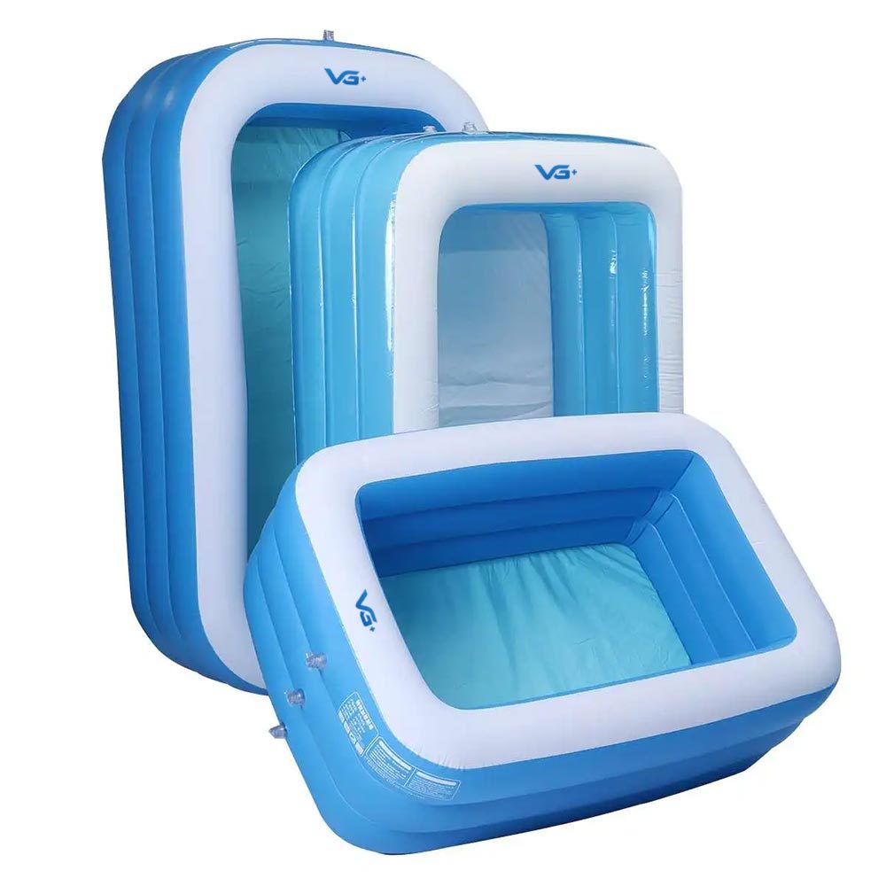 Piscina inflável Retangular PVC Azul Familiar Res