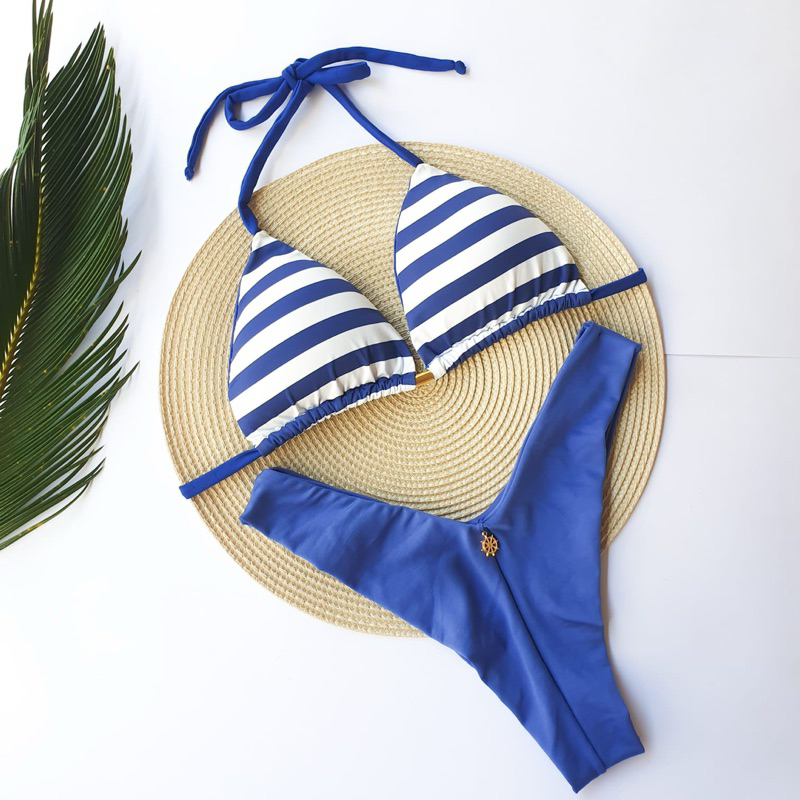 Biquíni Cortininha Feminino com Calcinha Fio Dupl