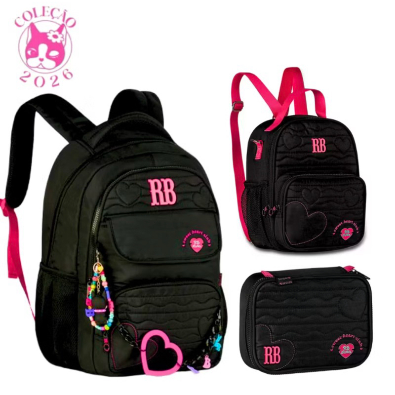 Kit Rebecca Bonbon mochila lancheira e estojo, e s