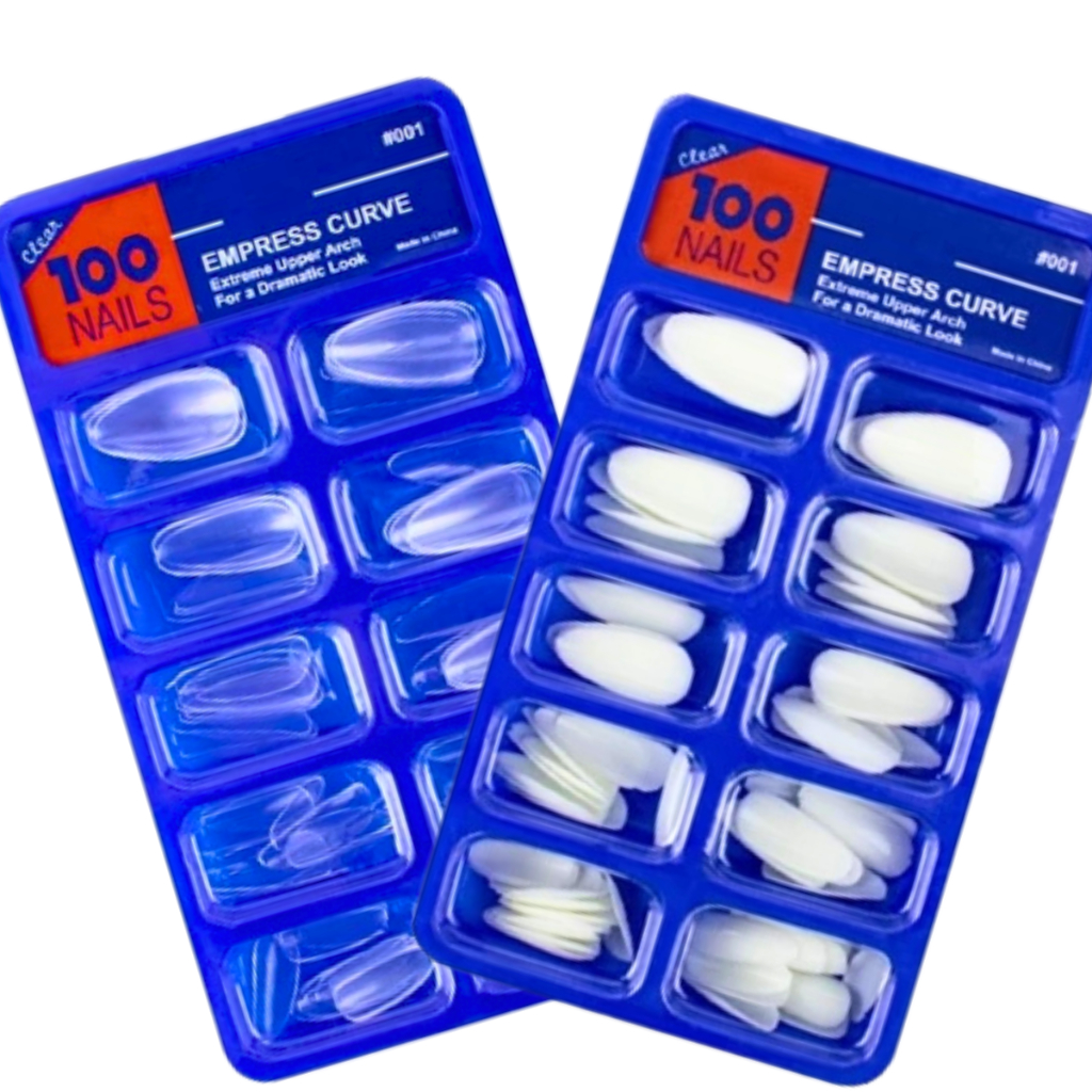 Kit 100 Unhas Postiça Almond Amendoada Realista T