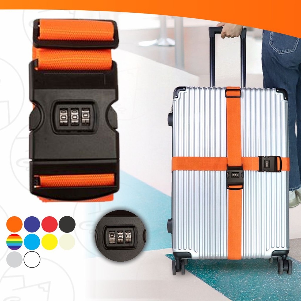 kit com 2 Cintos Para Mala de Viagem Bagagem Com S