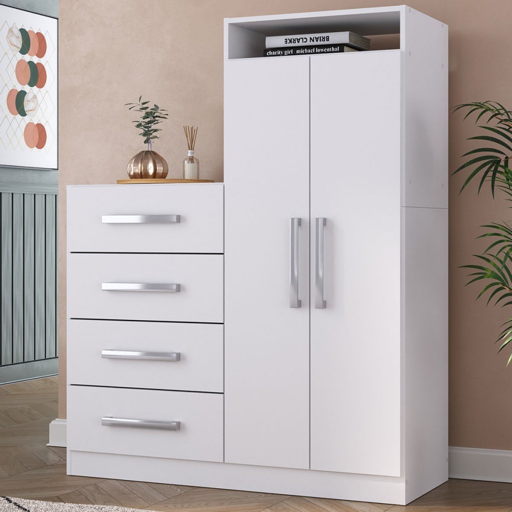 Cômoda Paris 2 Portas 4 Gavetas