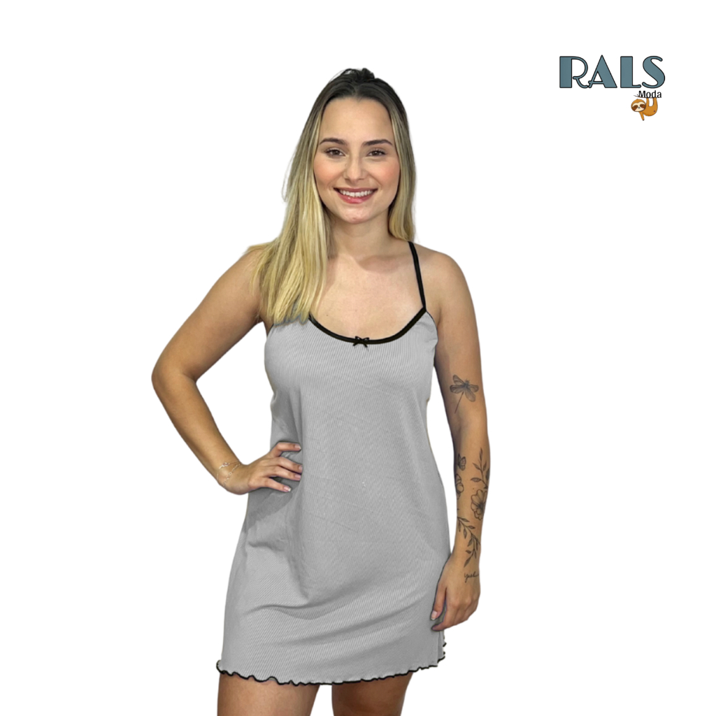 Camisola de Ondinha da Moda Roupa de Dormir Pijama