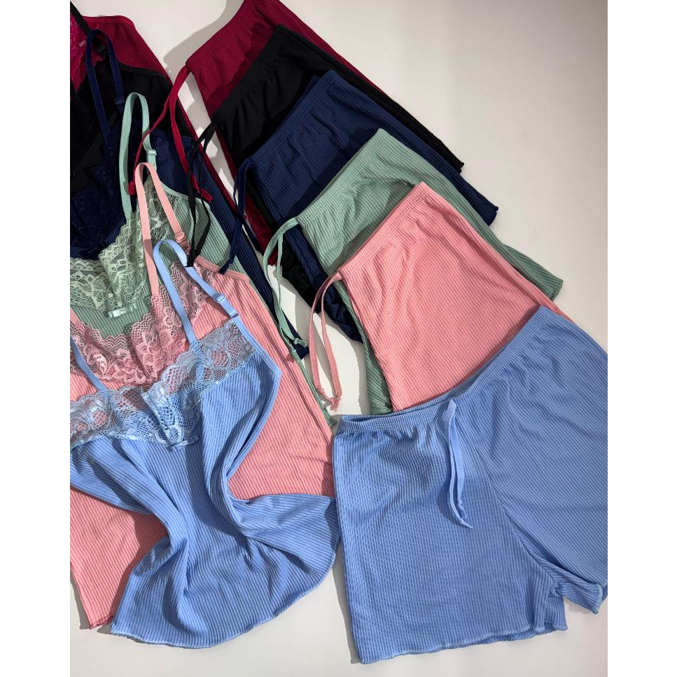 Kit 2 Baby Dolls Canelados Conforto em Dobro Noite