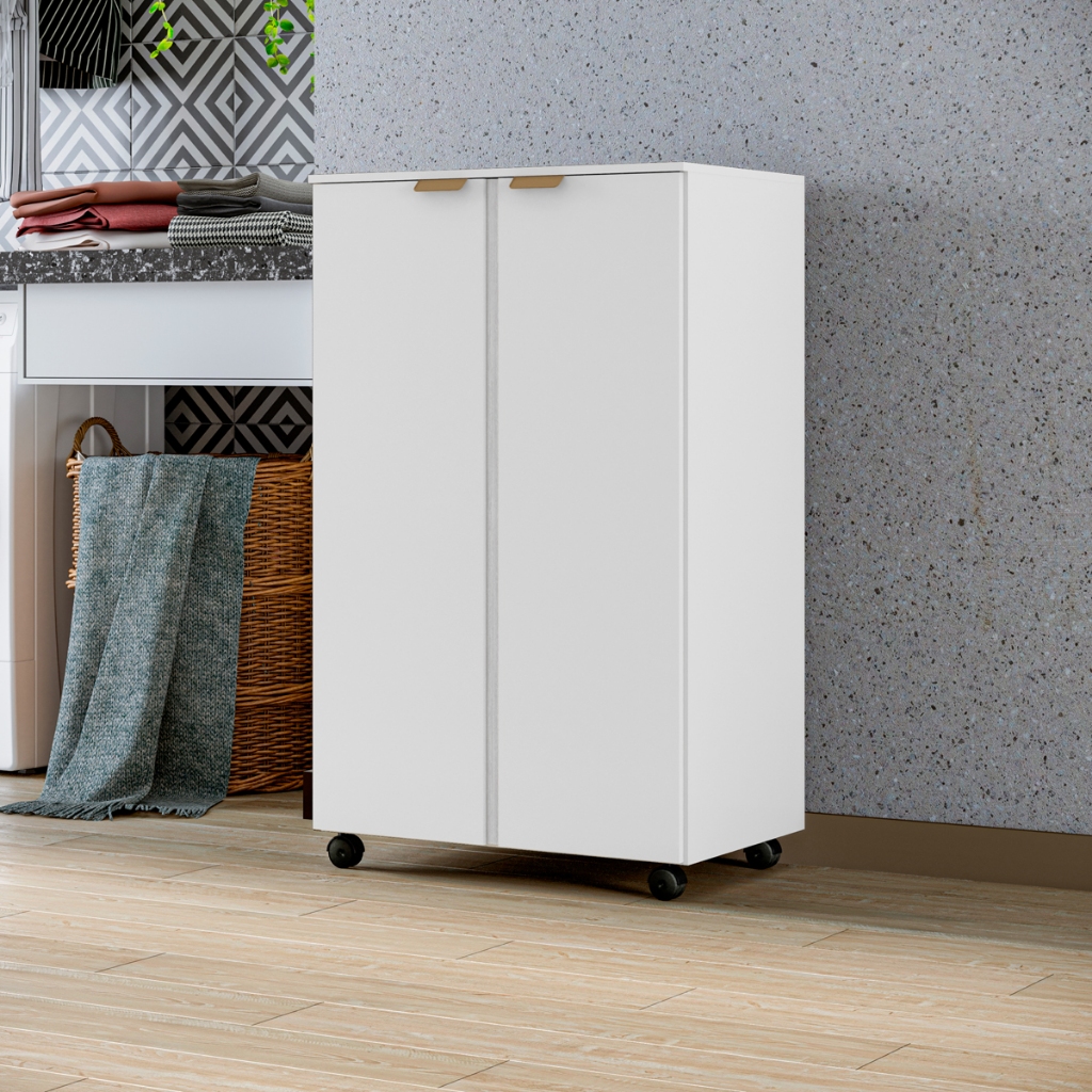 Armário para casa lavanderia com rodizio 2 portas