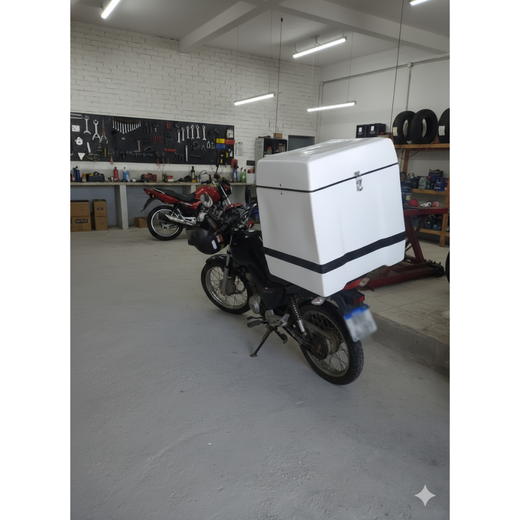 Baú Para Moto 186 Litros, Universal Cg, Fazer, Cb