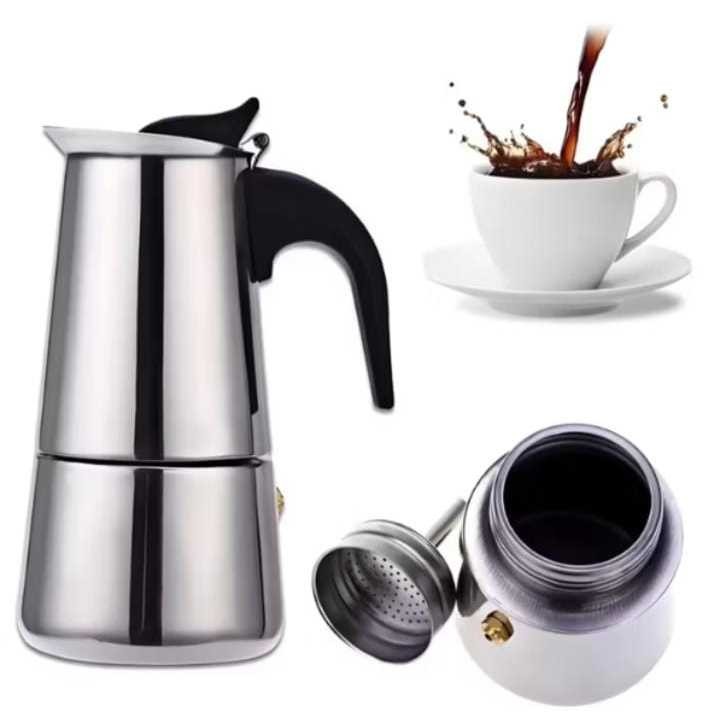 Cafeteira Italiana Inox Cafés Expresso 4 6 e 9 X�
