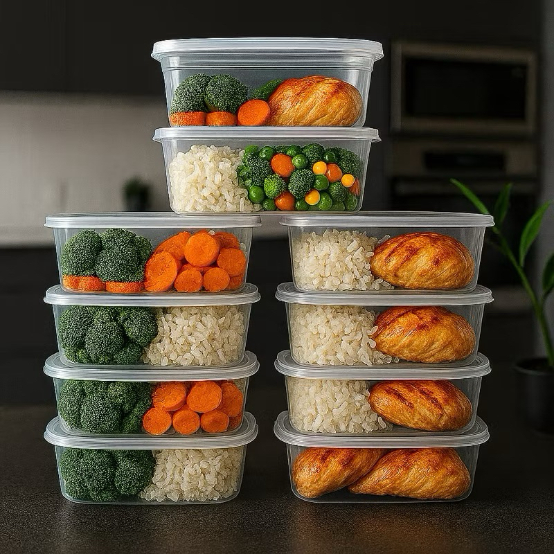 Kit 30 Marmitas 1000ml 1 Litro com travas transpar