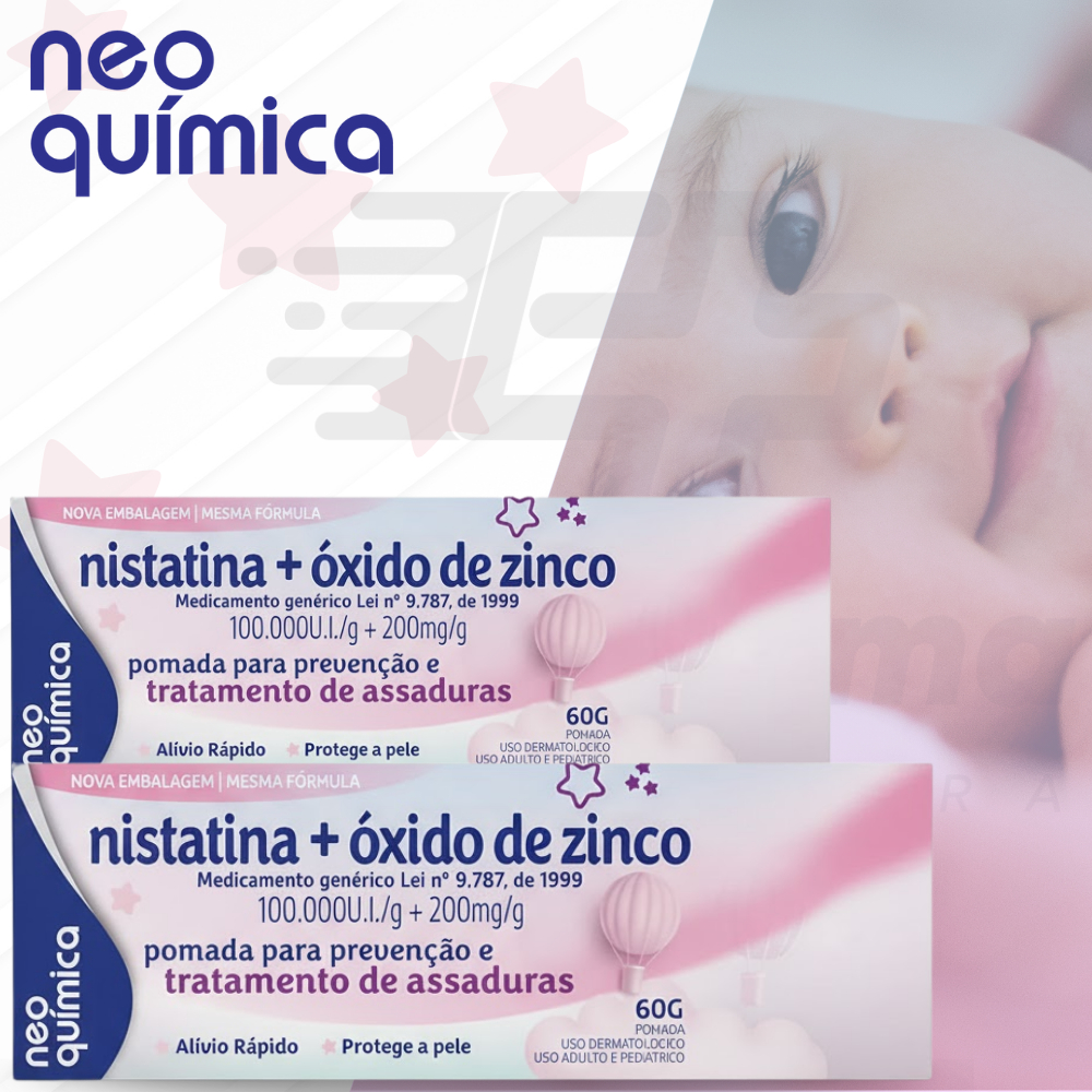 Kit C/2 Creme pomada para assadura com óxido de z