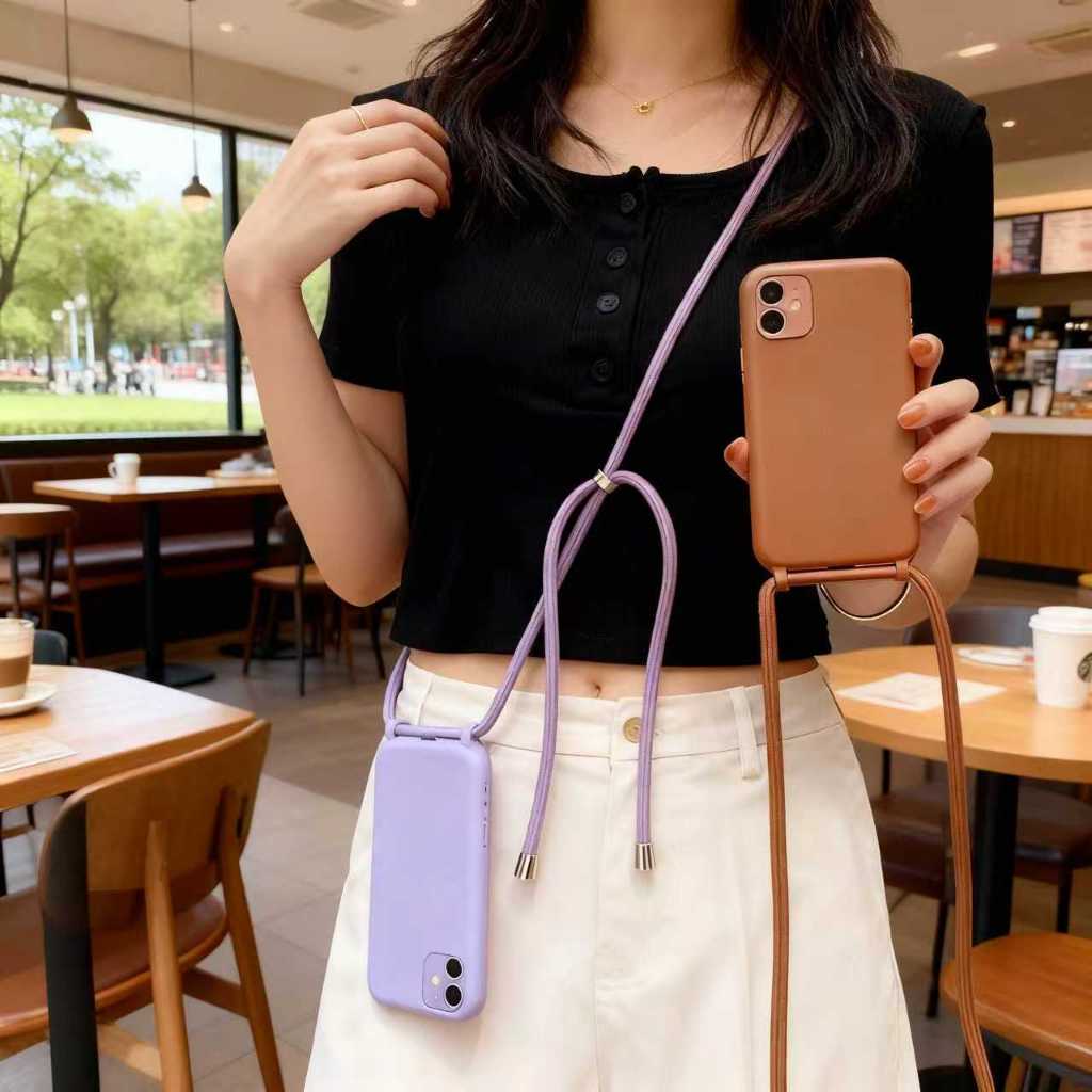 CAPA Capinha COM Alça/CORDÃO TPU LISA Aveludada 