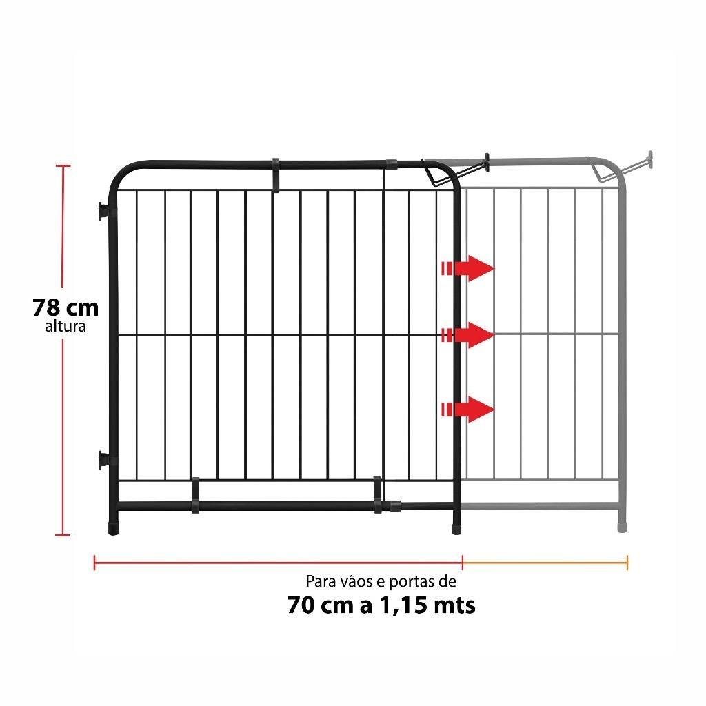 Portão Grade de Proteção Pet e Criança Expans�