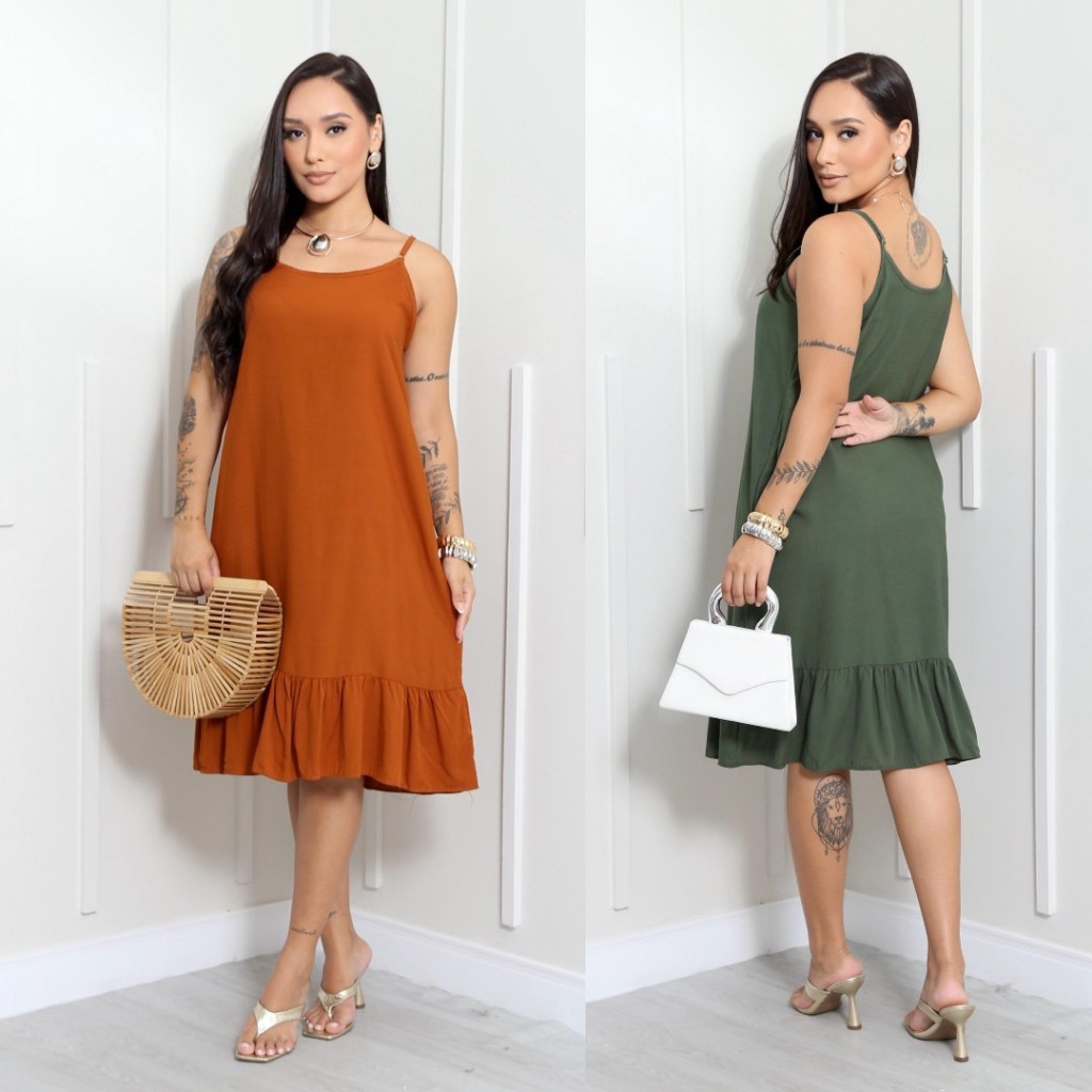 VESTIDO FEMININA SOLTINHO TECIDO VISCOLINO 13