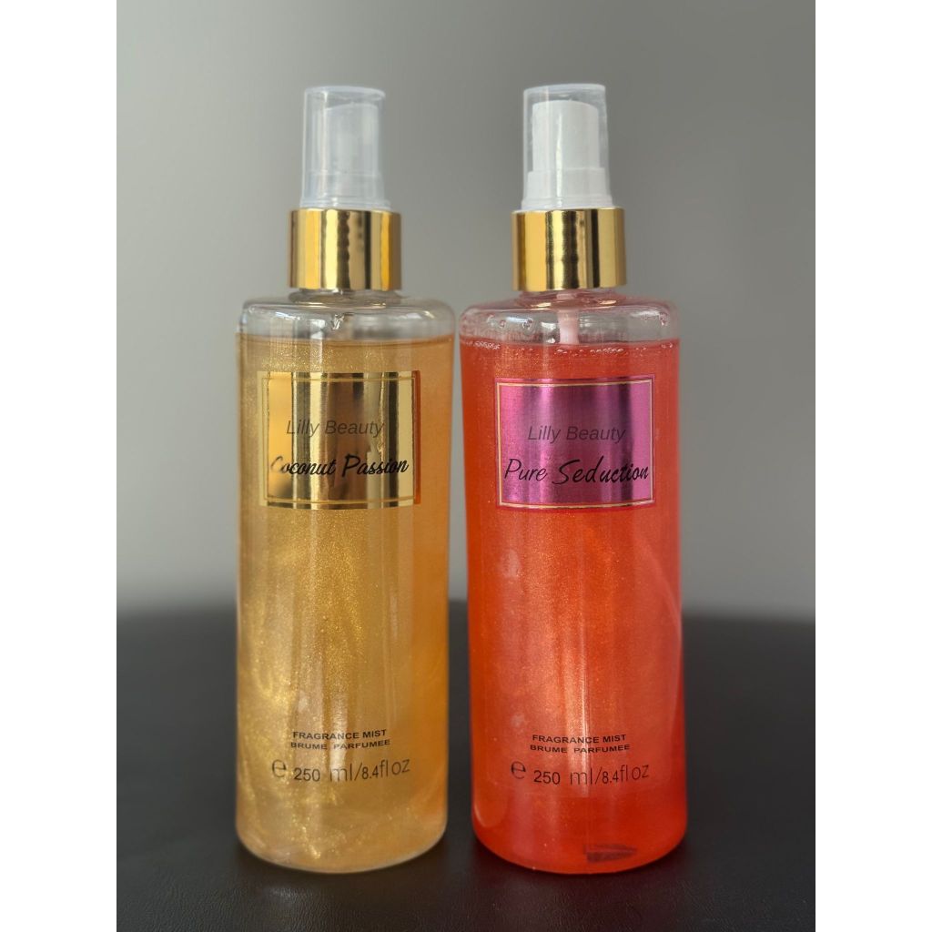 kit 2 body splash 250ml lilly beauty com glitter