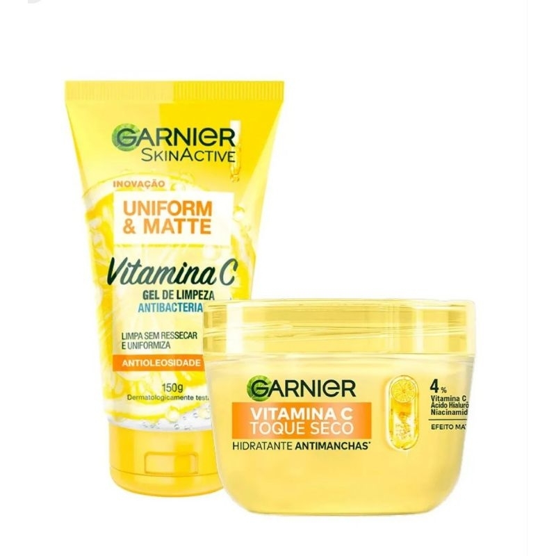 Kit Uniform E Matte Vitamina C Gel de Limpeza 150m