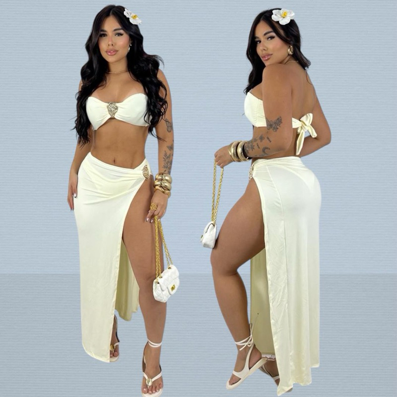 conjunto moda praia 3 peças