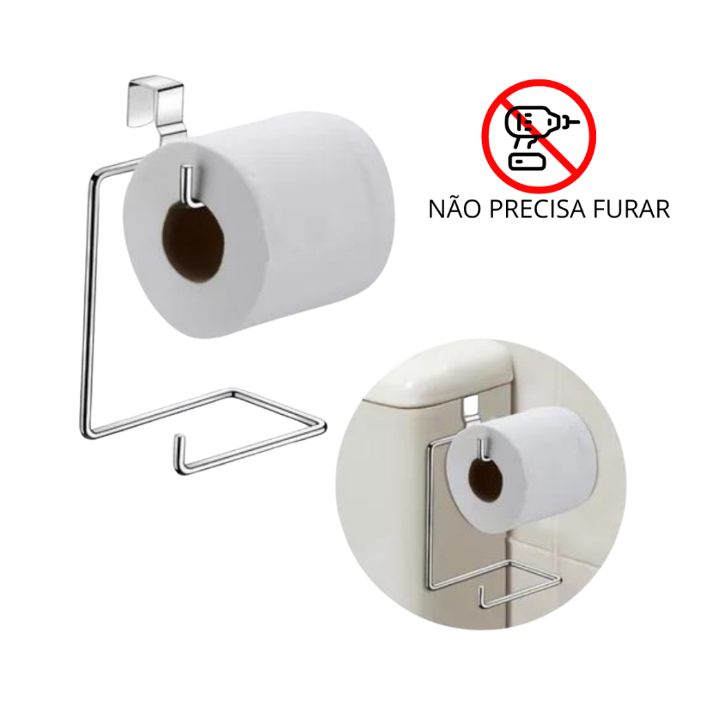 Suporte Porta Papel Higienico Duplo Aramado Para C