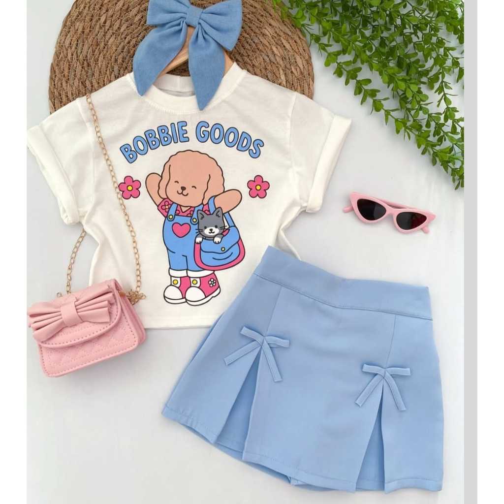 Short Saia Infantil  De Alfaiataria premium