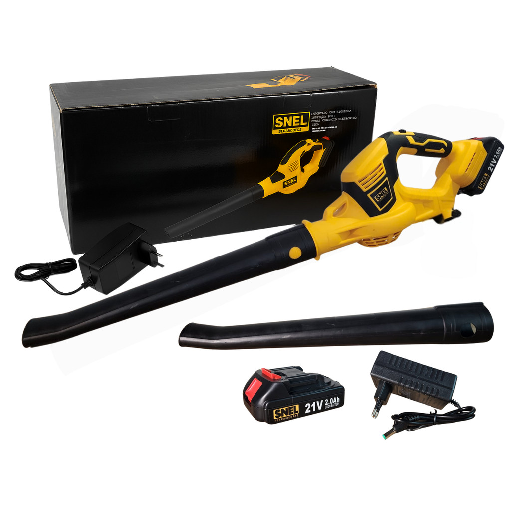 Soprador de Folhas a Bateria 21V Com Bico Dobravel