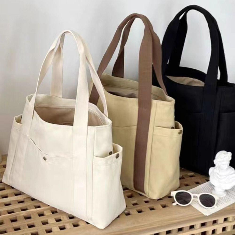 Bolsa Tote Feminina de Lona Grande e Resistente  E