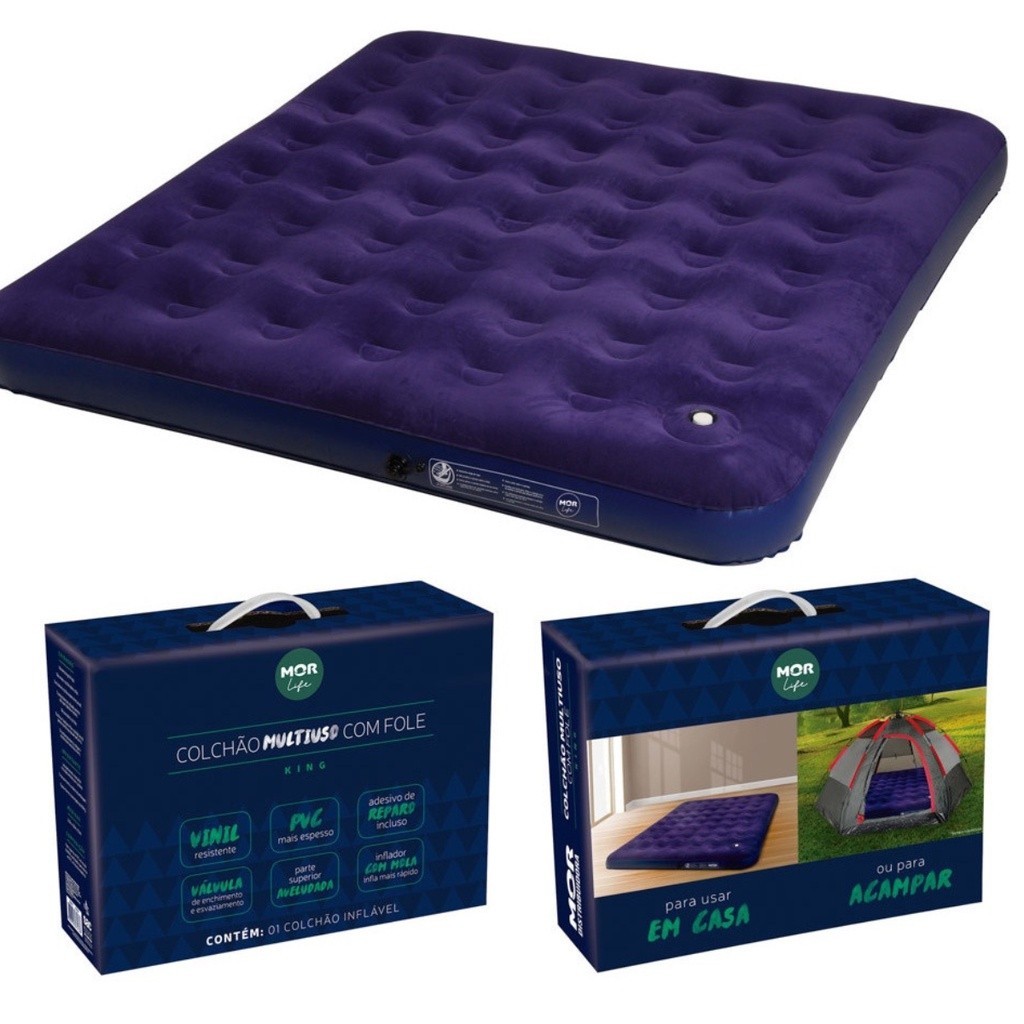 Colchão Inflável King Size C/ Inflador Embutido
