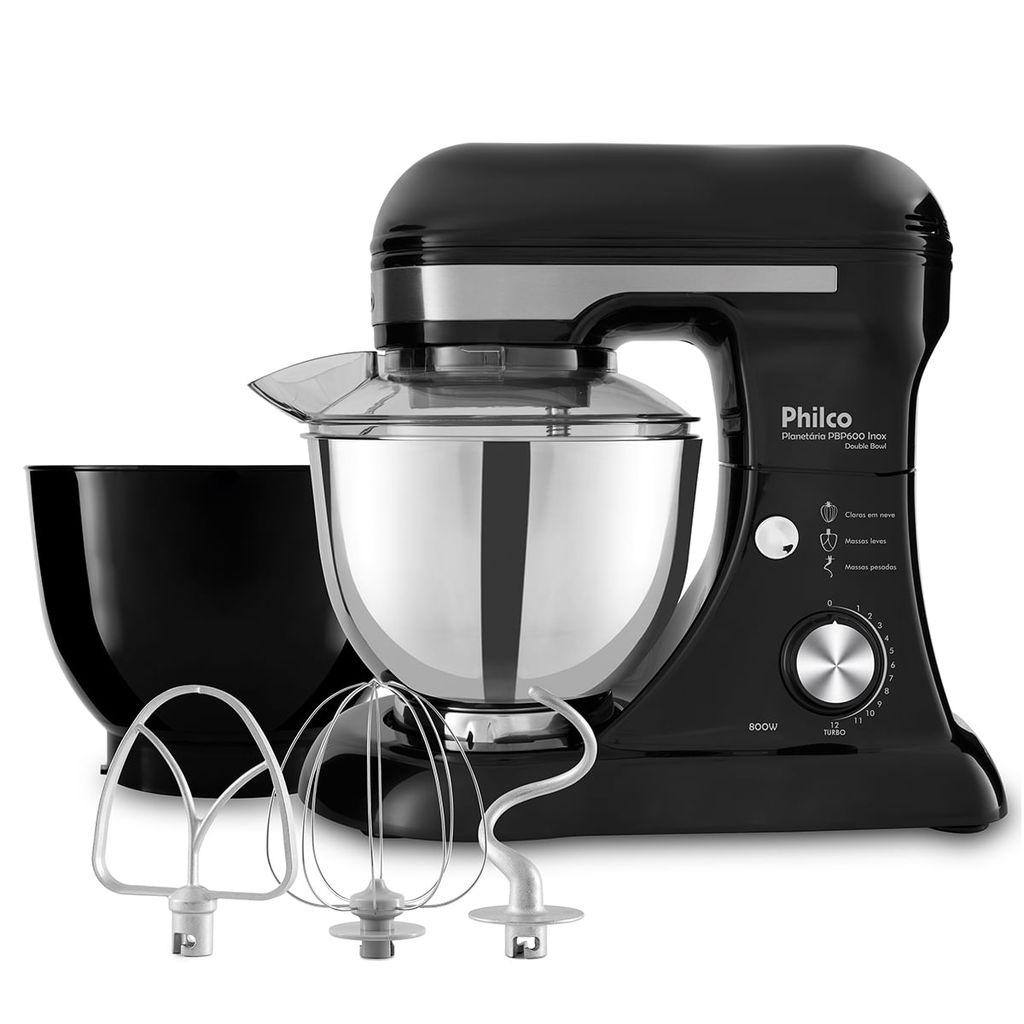 Batedeira Planetária Philco PBP600P Turbo Inox Do