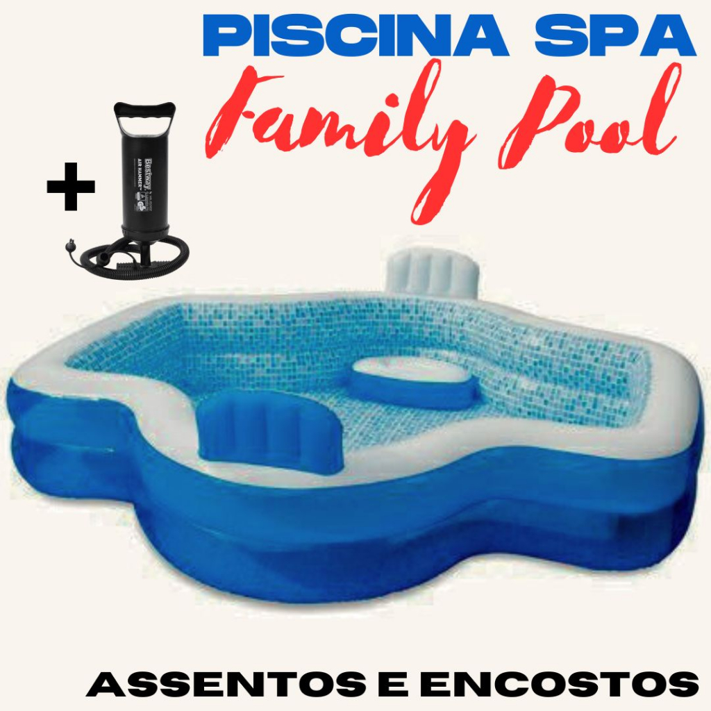 Piscina Americana Family Pool 3.000L c/ 2 Assentos
