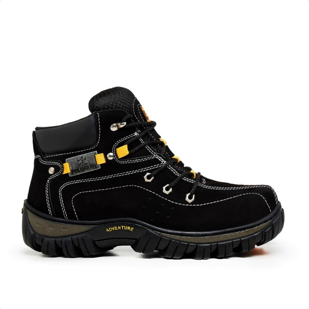 Bota Masculina Polo Fran Original Couro Botina Adv
