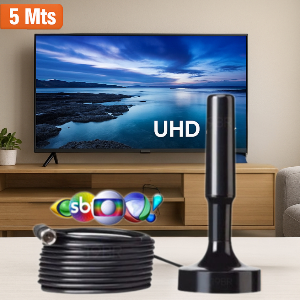 Antena Digital Interna Externa Full Hdtv 4K Cabo G
