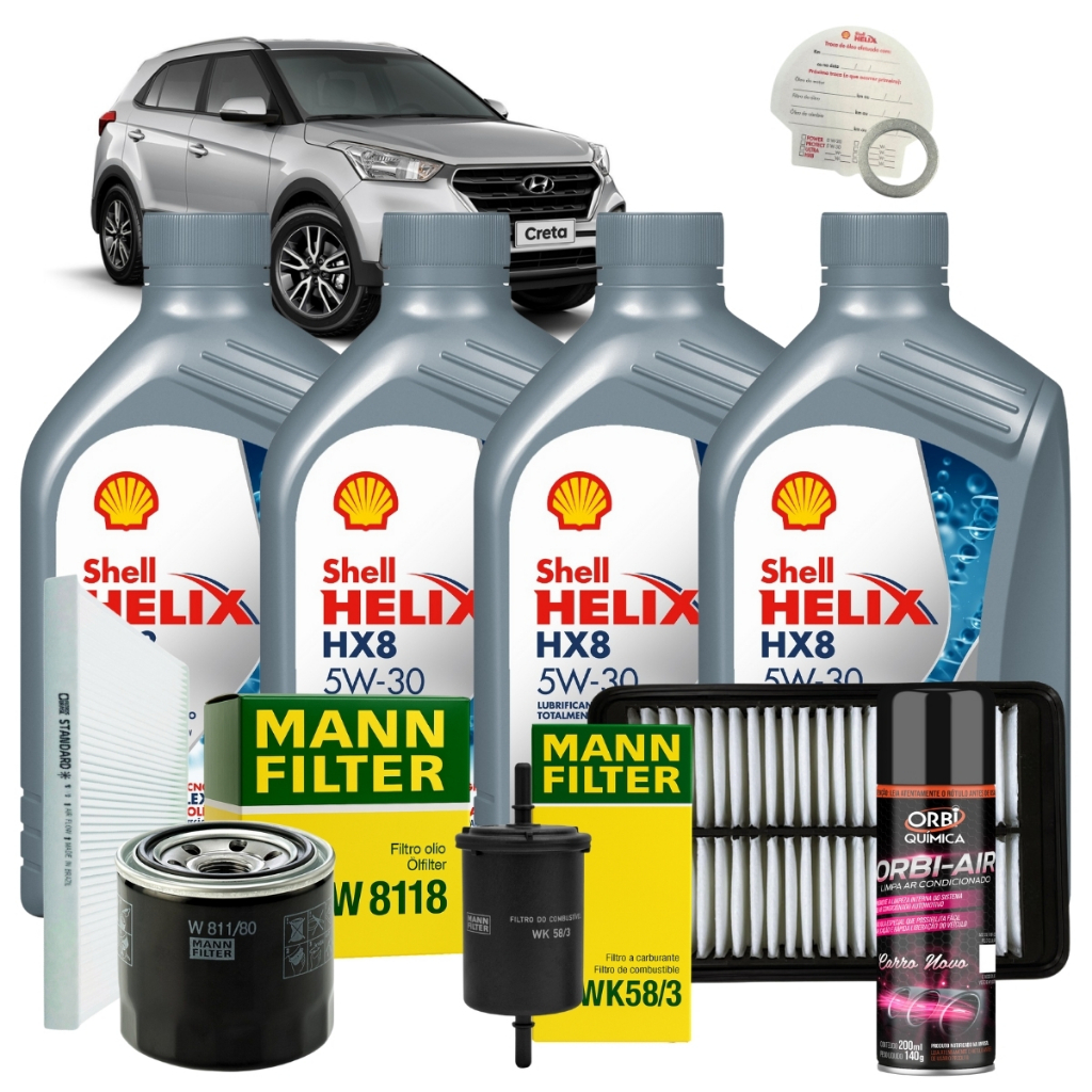 Kit Revisão Troca De Oleo Original Shell Creta 2.