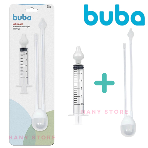 Kit Aspirador Sucção e Seringa Lavador Nasal Cor