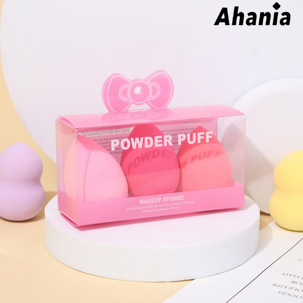 Ahania 3 Esponjas De Maquiagem Puff Formato de Got