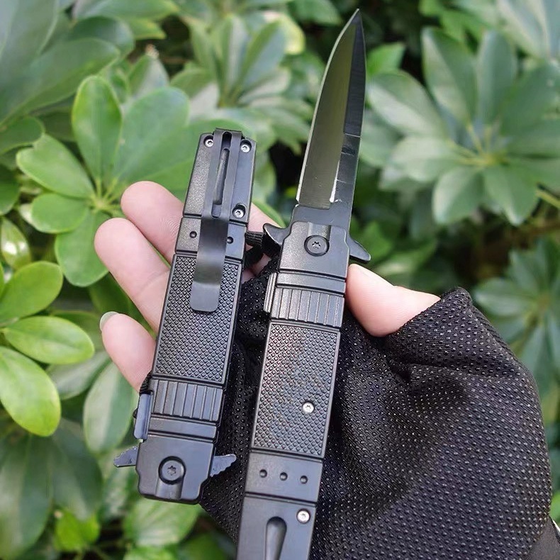 Canivete Aço Preto Faca Retrátil Multiuso Para P