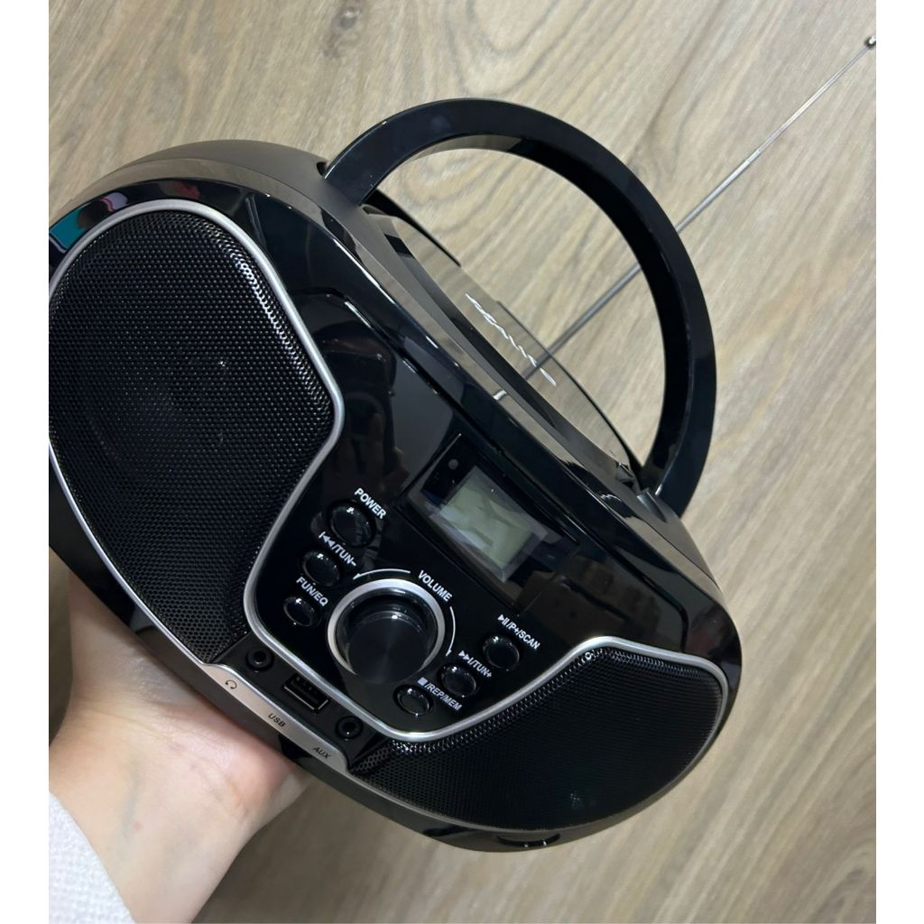 Cd Player Bluethooth Radio Boombox Portatil Usb Fm