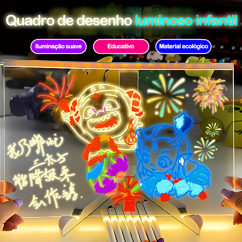 Prancheta de desenho infantil apagável, brinquedo