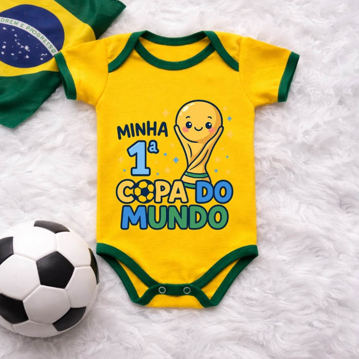 Body Bebê Copa do Mundo | Minha Primeira Copa Est