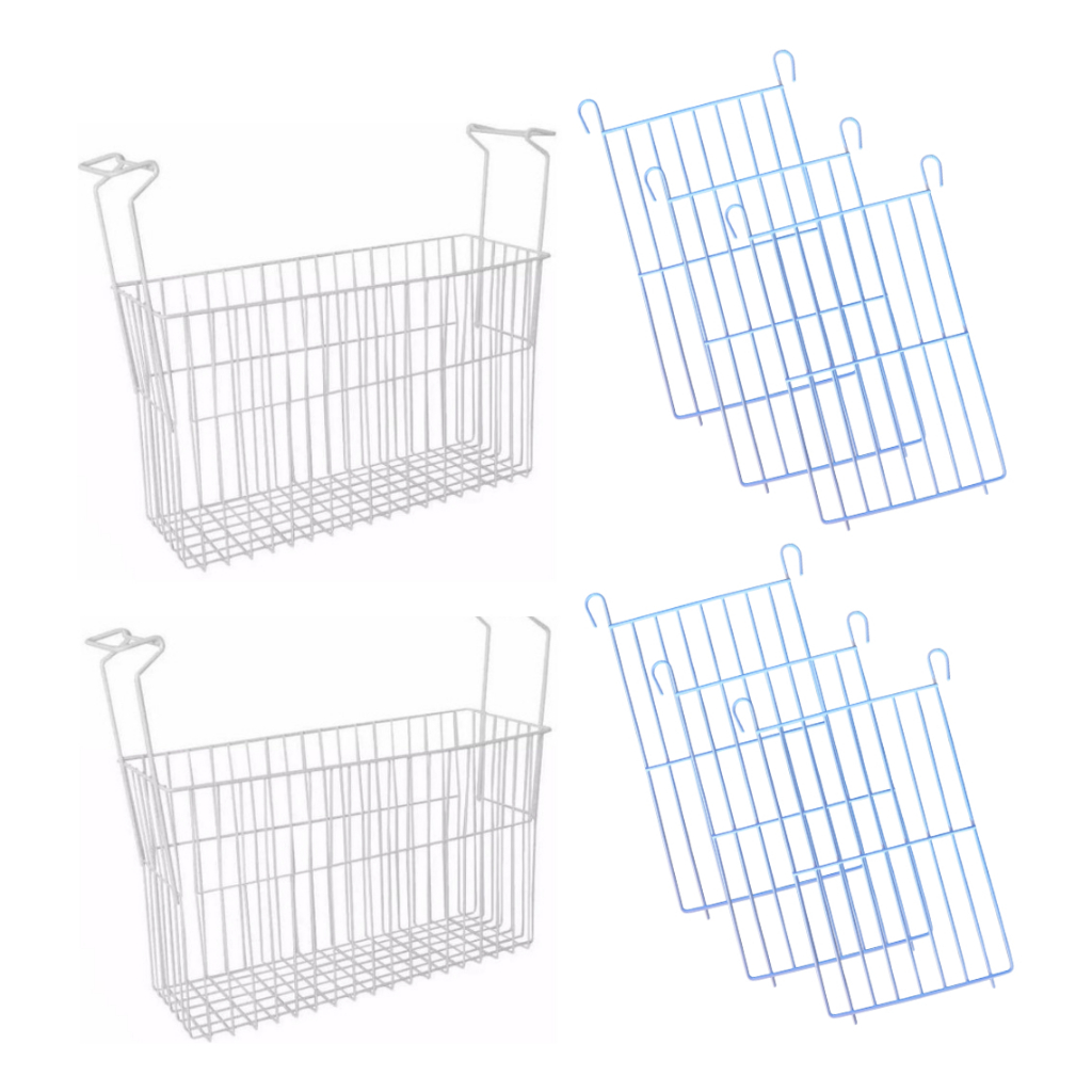 2 Cesto Freezer Horizontal + 6 Separadores De Cest