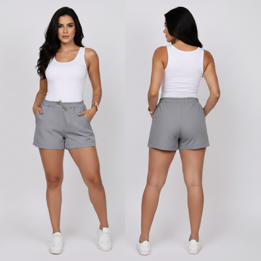 Short feminino casual, para o verão, bermuda bás
