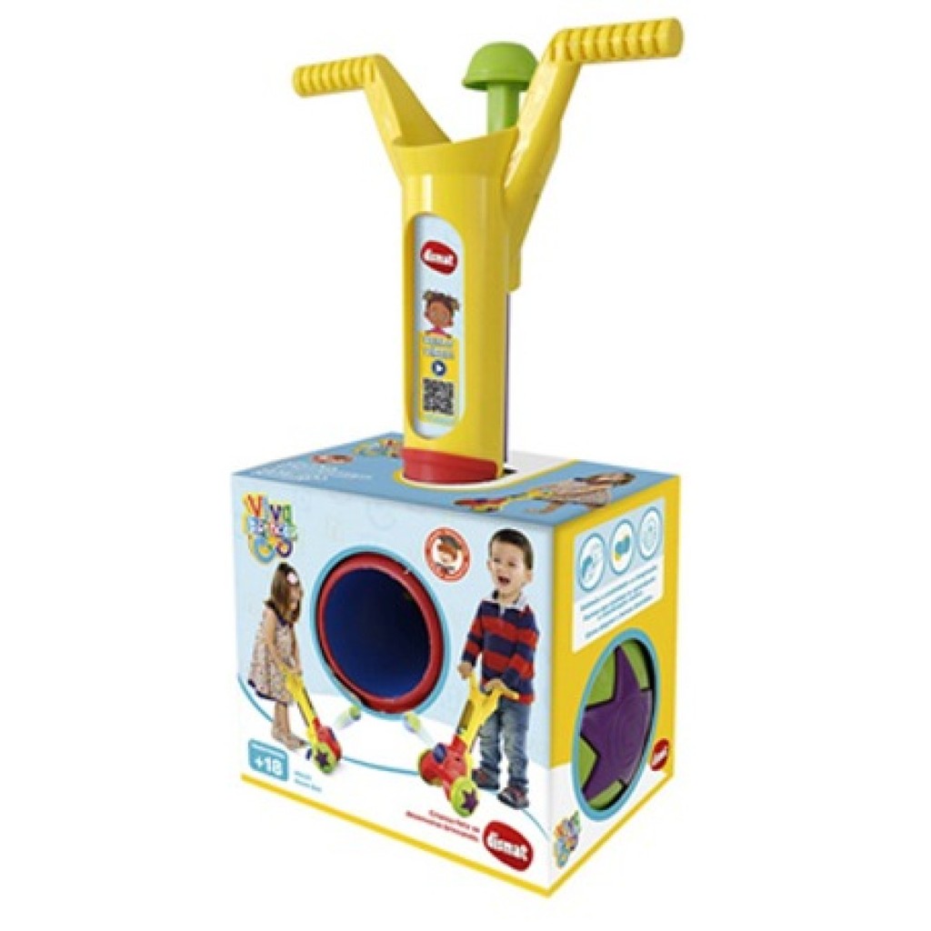 Lançador De Bolinhas Boom Ball Com Guidão E Rodi