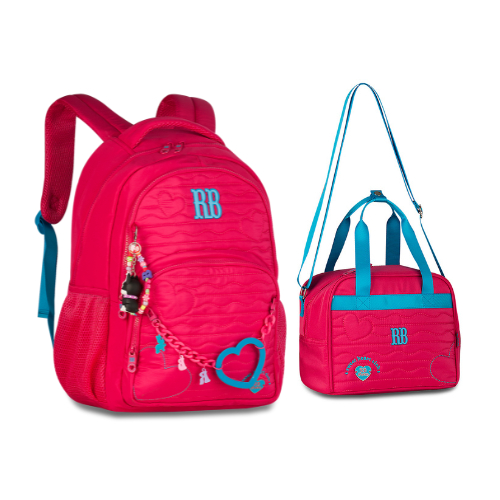 Kit Mochila Escolar Costas Estojo Box Lancheira T