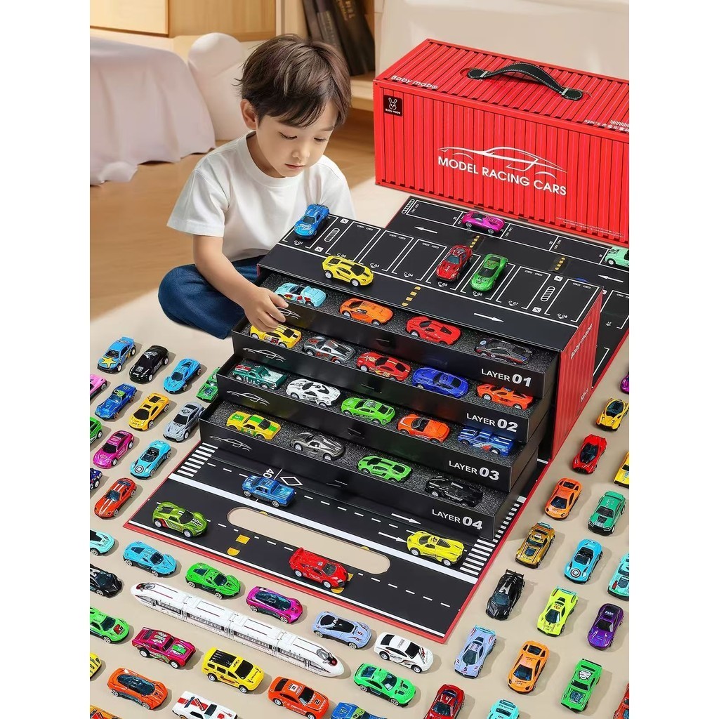 Kit 48 Carrinhos de Atrito com Pista, Brinquedo Ed