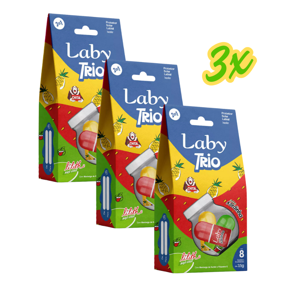 Protetor Solar Labial Laby Trio FPS 8 Chita Lilith