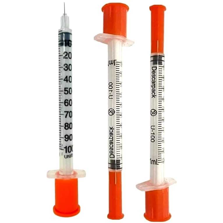 Seringa Insulina 1 ml com agulha fixa e zero resí