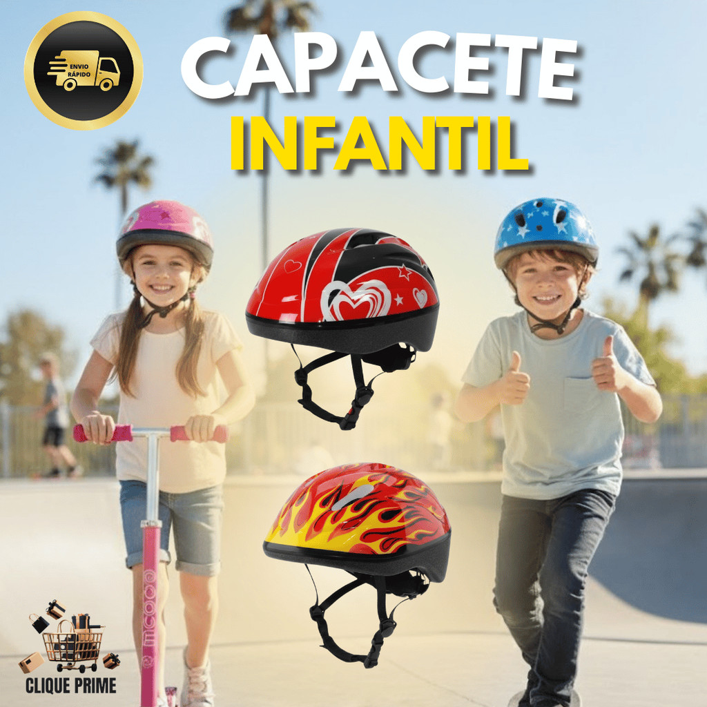 Capacete Infantil Para Ciclismo E Skate Sortido Ú