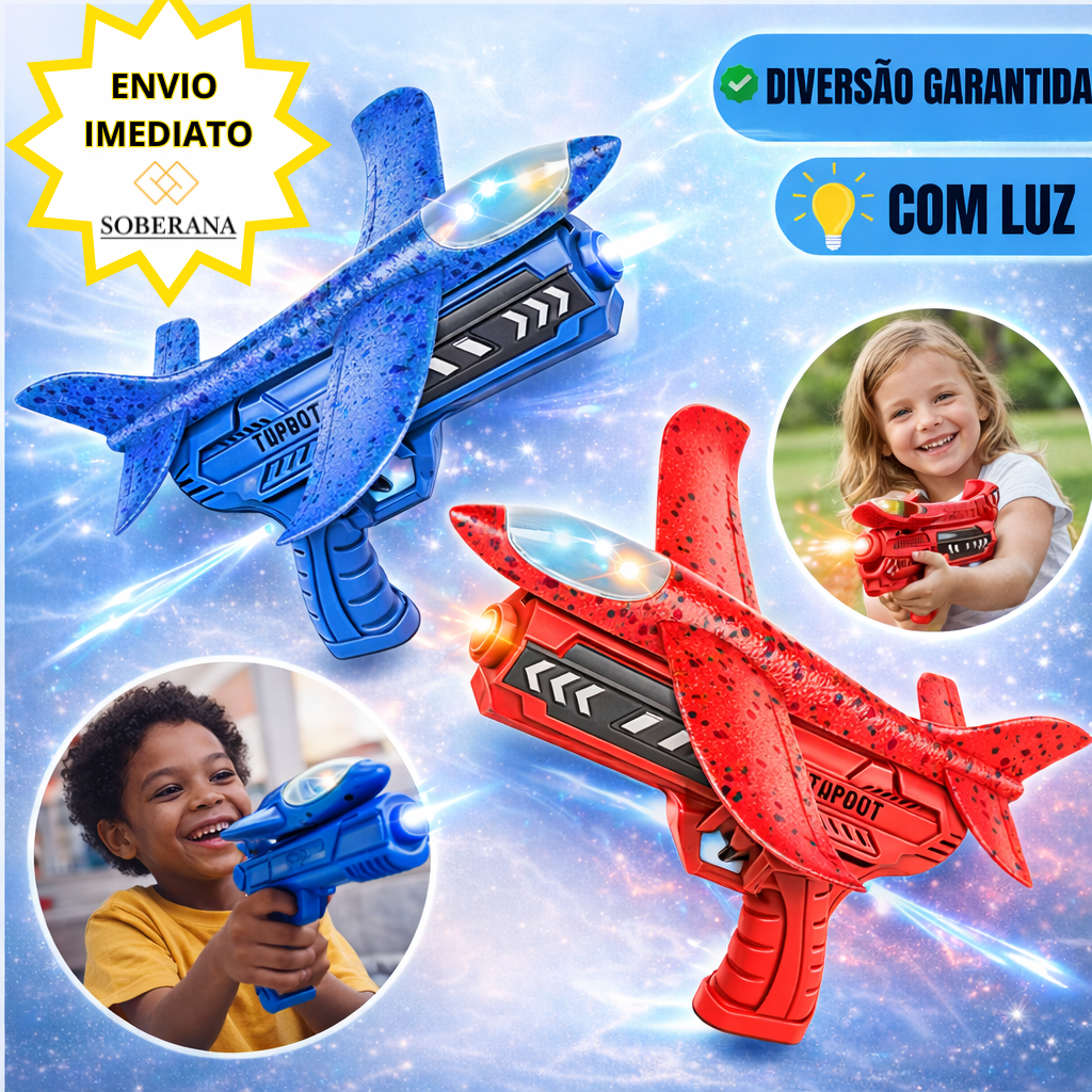 Lançador De Avião 24cm 16cm Brinquedo Para Crian