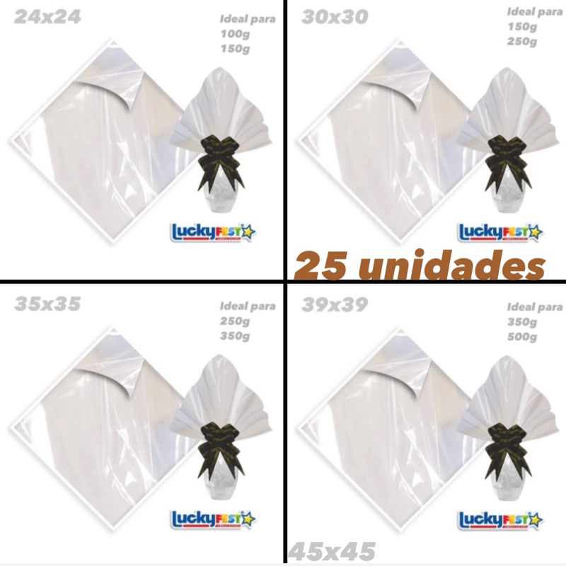 25 Saco Express  para Ovos de Pascoa 100-150-250-3
